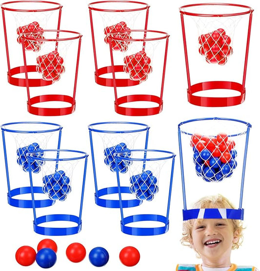 Meooeck 10 Pack Head Hoop Basketball Party Game 60 Ball