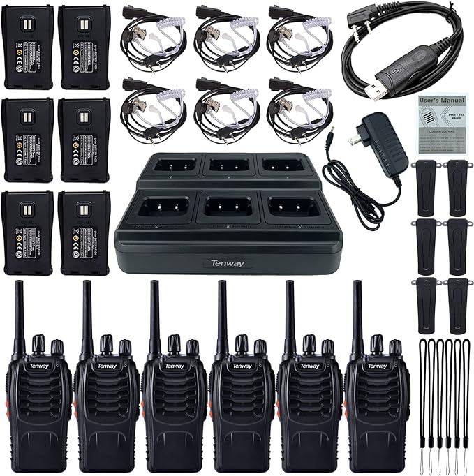 6Pack TW-888S Two Way Radio for Adult Long 6 Way