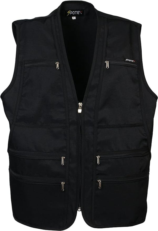 Men's 9 Pockets Work Utility Vest Military Photo Safari Travel Vest Workwear Jacket