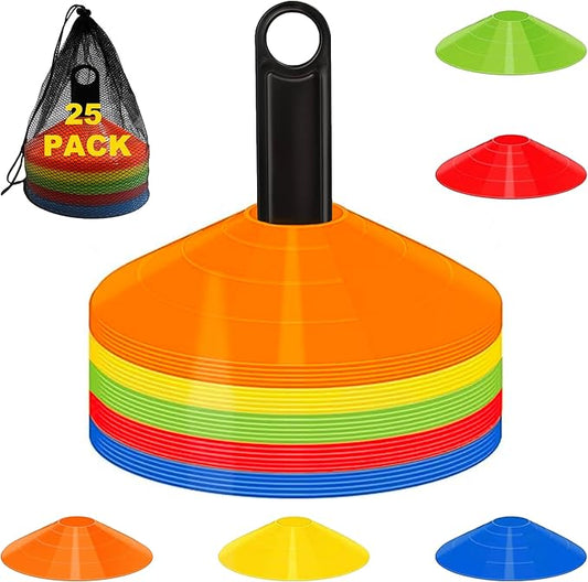 25/50 Pack Disc Cones for Sports 5 Color