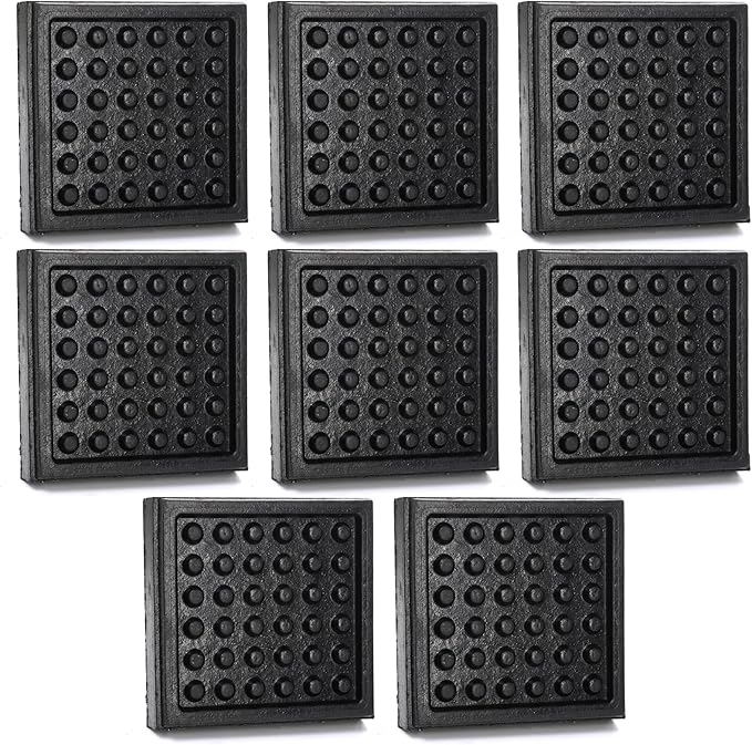 8 Pack Non Slip Exercise Equipment Mat 4 x 4 x 0.8 Inch