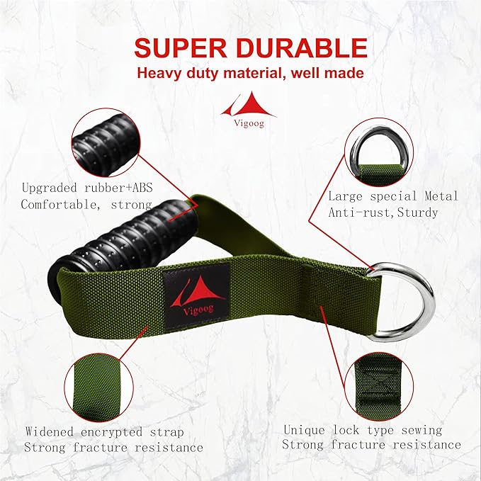 Heavy Duty Gym Workout Handles Attachment for Cable Machine,Resistance Band,Pulley System Home Exercise Equipment, Compatible with Bowflex,Total and Smith, Comfortable and Stronger Grip