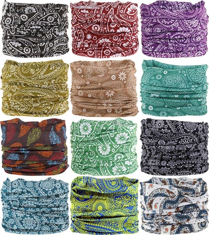 Headband Neck Gaiter Head Wrap Headwear Face Mask Magic Scarf Bandana for Men and Women