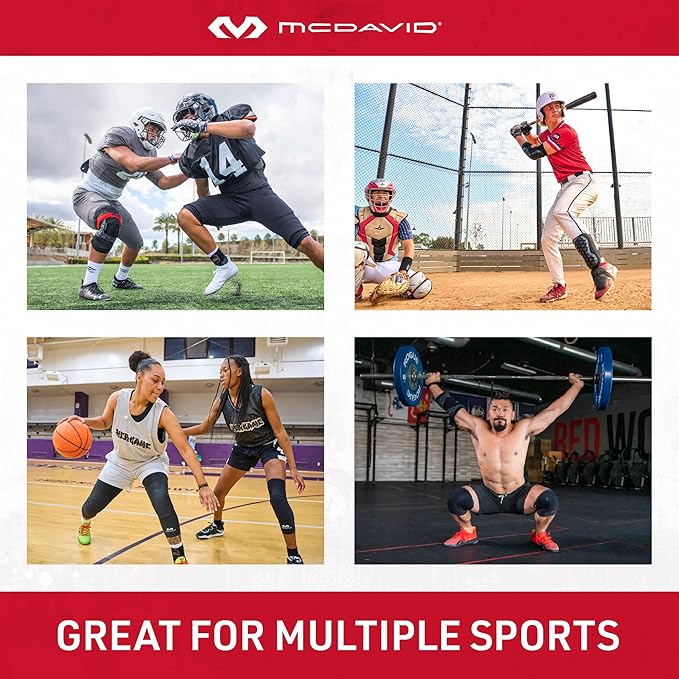 McDavid Knee Brace Sleeve Compression Support for Joint Pain, Arthritis, Increases Blood Flow. for Running, Walking, Gym, Recovery, Sports, Daily Tasks. for Right or Left Knee. Men and Women.