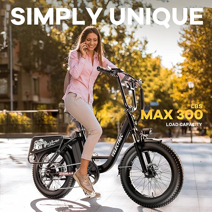 1500W Peak Motor Electric Bike for Adults Up to 80 Miles 30MPH Dirt Ebike 20" x 4 Fat Tire 48V 20Ah Removable Battery Mountain E Bike Commuter Full Suspension Bicycles for Men Women