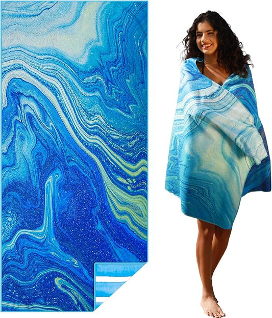 Microfiber Lightweight Beach Towel Sand Free Quick Dry