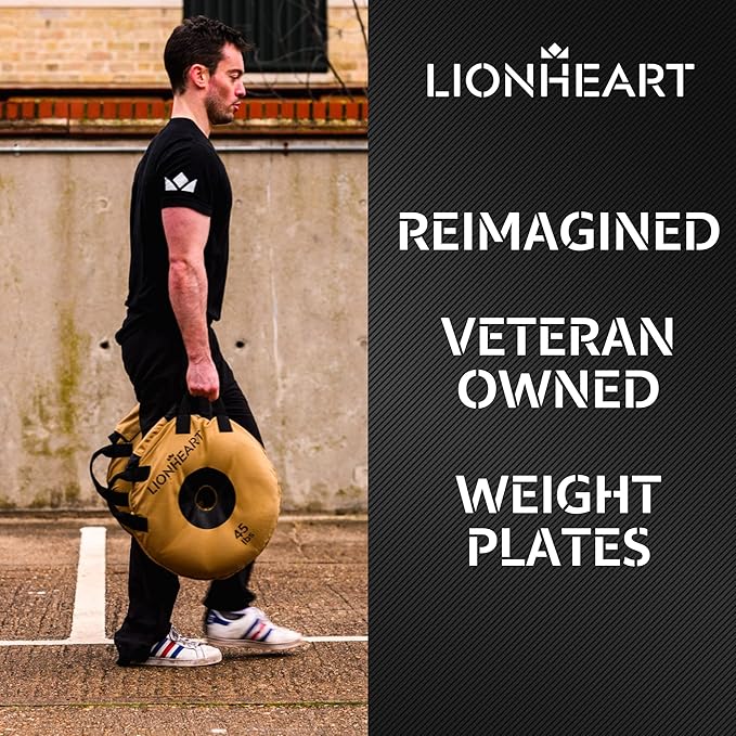 Lionheart Sand Weight Plates 10, 15, 15, 25, 25, 35, 35, 45 45 lb 2 Unfilled
