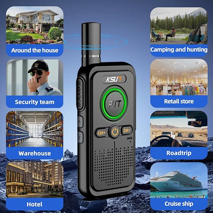 LT Plus Two-Way Radio Long Range with Access 16 Channels 4200mAh Battery 2 Pack)