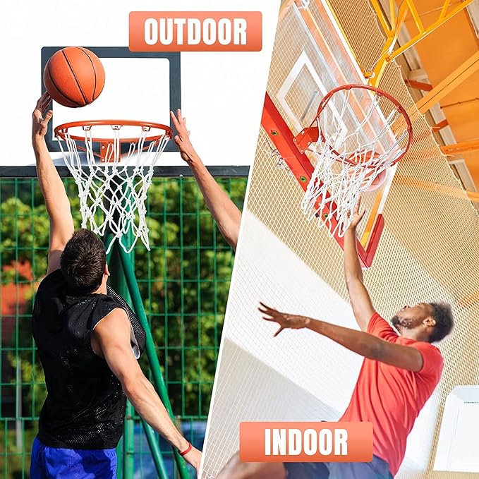2Pcs Heavy Duty Basketball Net Replacement Fits Standard 12 Loop