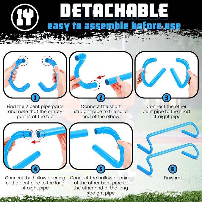 5 Pcs Speed Agility Training Hurdles Detachable Durable