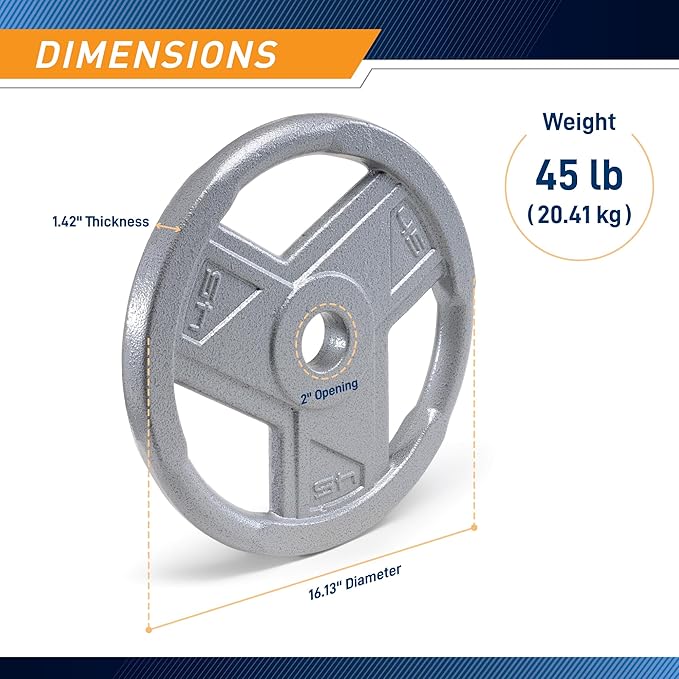 Marcy Classic 2" Cast Iron Olympic Grip Plates