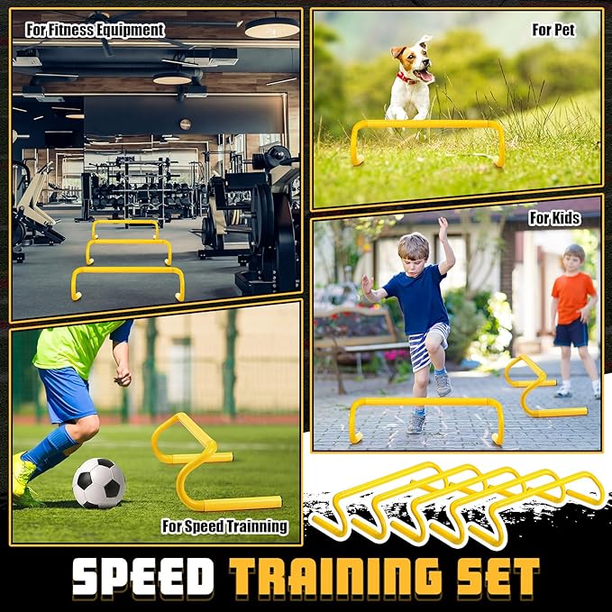 5 Pcs Speed Agility Training Hurdles Detachable Durable
