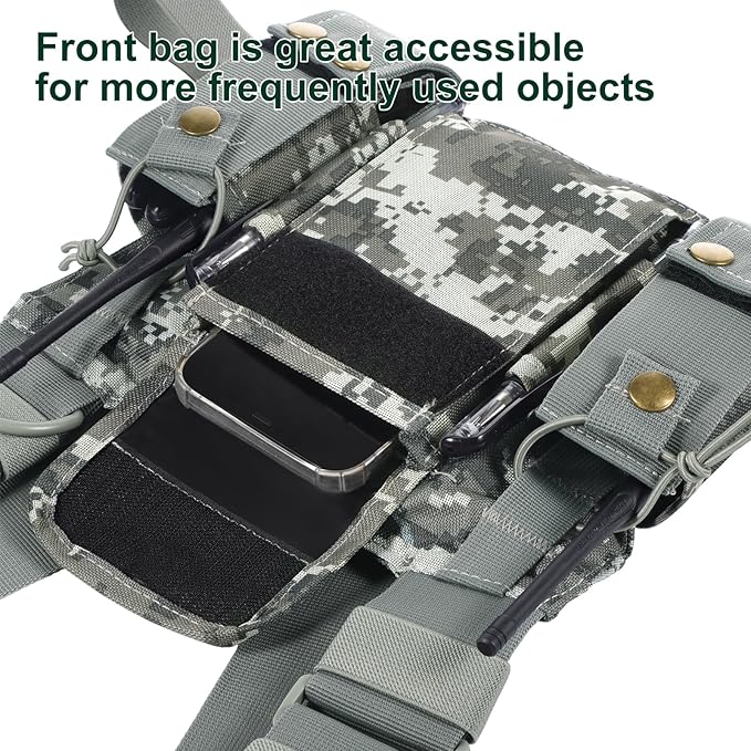 abcGoodefg Radio Chest Harness Chest Front Pack Pouch