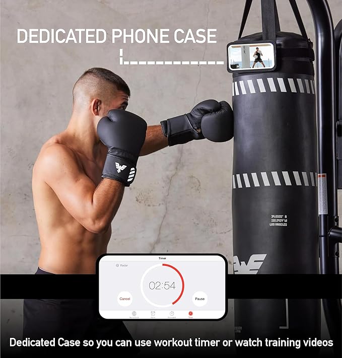 6 Ft Tall Muay Thai Punching Bag Set - Heavy Bag, Training Gloves, Hand Wraps for Kickboxing Heavy Bag, MMA 100 Lbs Bag (Unfilled)