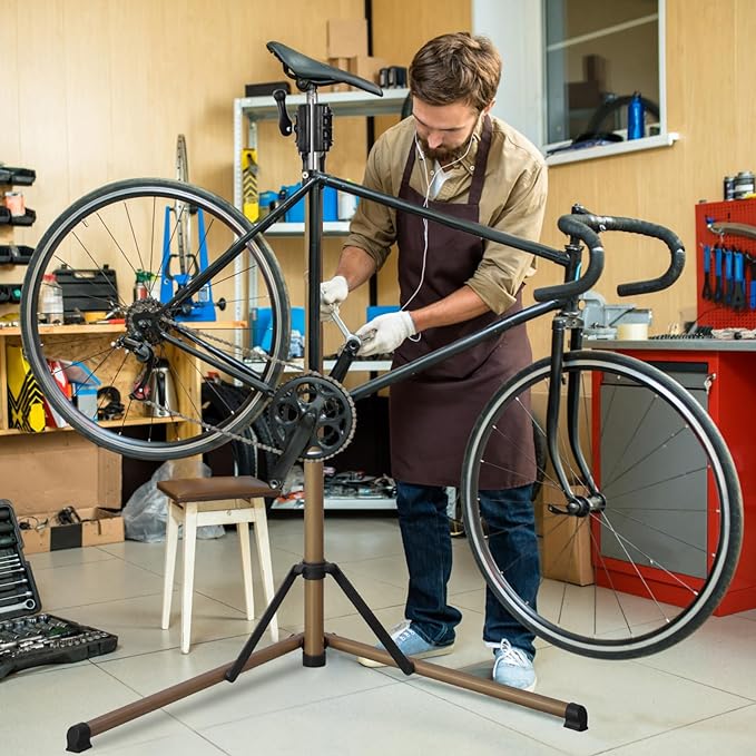 Heavy Duty Electric Bike Repair Stand Max 110 lbs, Portable Aluminum Bicycle Stand Manintenance Workstand,Suitable for Any BIke, Heavy E-Bike, Mountain Bike and Road Bike etc