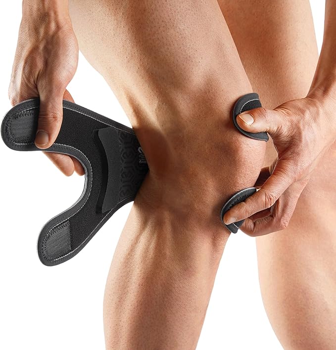 McDavid Knee Support Wrap, Knee Pain Relief from Jumpers Knee, Runners Knee, Patella Support, Tendon Support, Cartilage Meniscus Injuries, Adjustable for Men & Women, Sold as Single Unit (1)