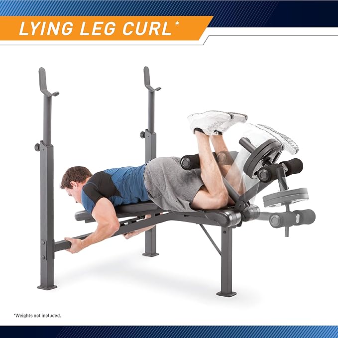 Marcy Competitor Adjustable Olympic Weight Bench with Leg Developer for Weight Lifting and Strength Training CB-729, Black