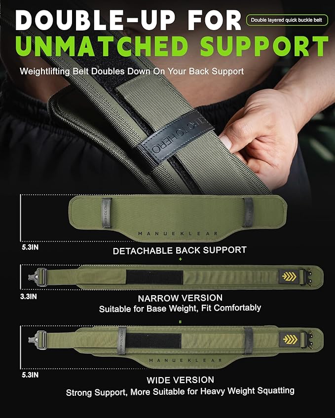 MANUEKLEAR Weight Lifting Belts for Men and Women