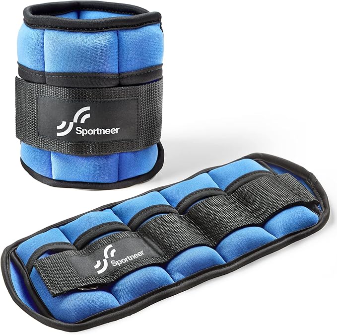 Sportneer Adjustable Ankle Wrist Weights for Men Women Kids 2 lbs 1 Pair 4 lbs