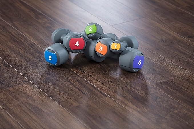 LIFE FITNESS STUDIO INDIVIDUAL GREY URETHANE 17.5LB DUMBBELL