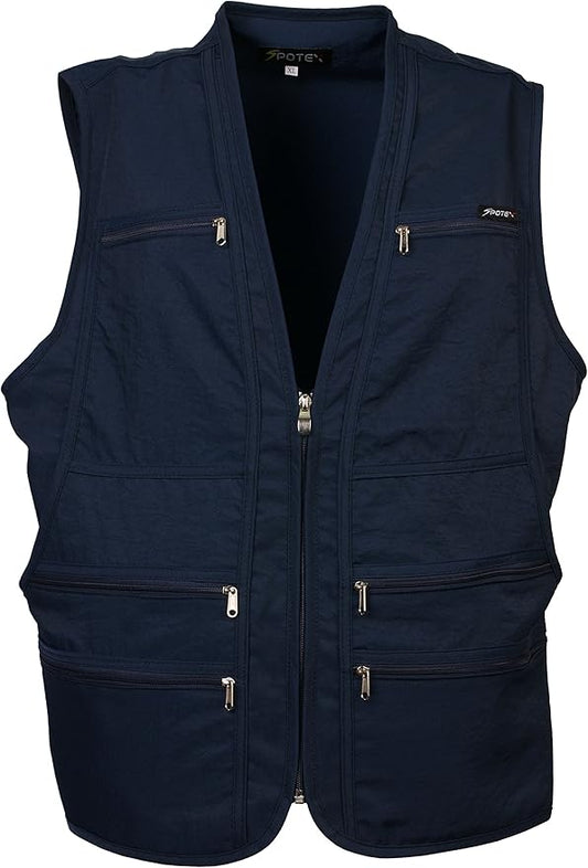 Men's 9 Pockets Work Utility Vest Military Photo Safari Travel Vest Workwear Jacket