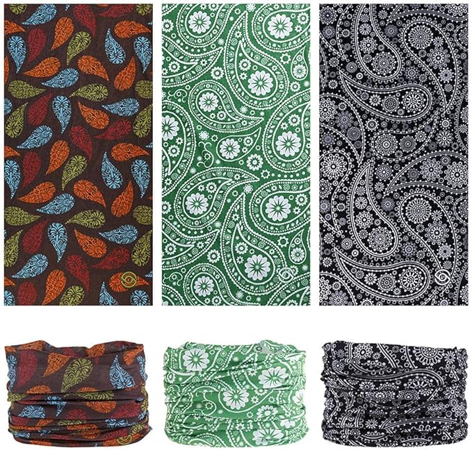 Headband Neck Gaiter Head Wrap Headwear Face Mask Magic Scarf Bandana for Men and Women