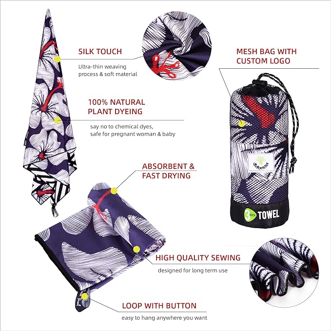 4Monster Camping Towels 3 Size at 1 Pack