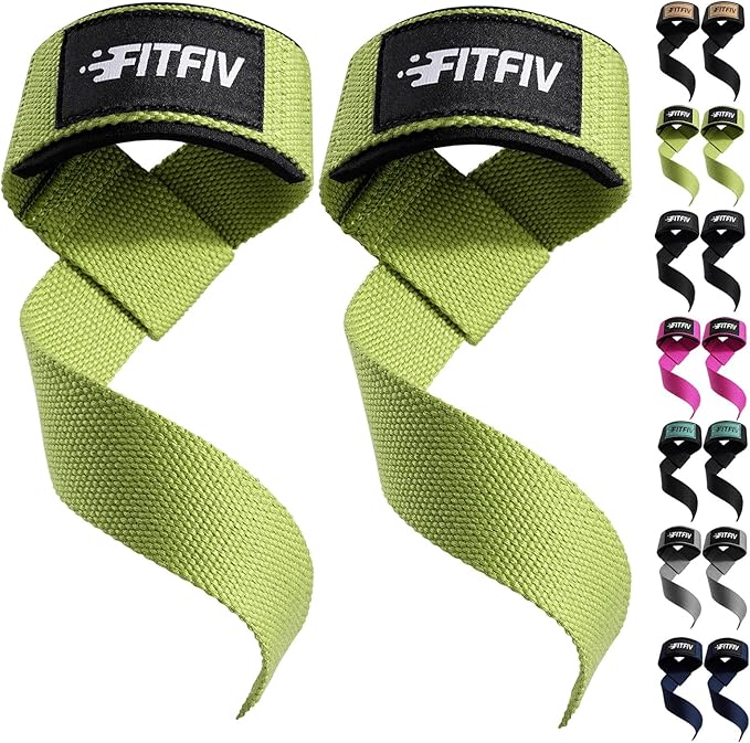 Lifting Straps for Weightlifting, Lifting Wrist Straps for Gym Strength Training, Neoprene-padded Wrist Cushion - Men & Women