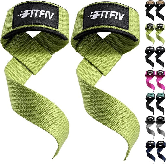 Lifting Straps for Weightlifting, Lifting Wrist Straps for Gym Strength Training, Neoprene-padded Wrist Cushion - Men & Women