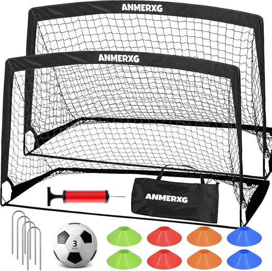 6x4FT / 9x5FT Kids Soccer Goal for Backyard