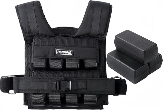 Men's Weighted Vests for Men Women, Slim Design 18lb 28lb 35lb Weighted Workout Vests With Adjustable Iron Weights, Heavy Duty Weighted Vest for Women Running Functional Fraining Machine washable