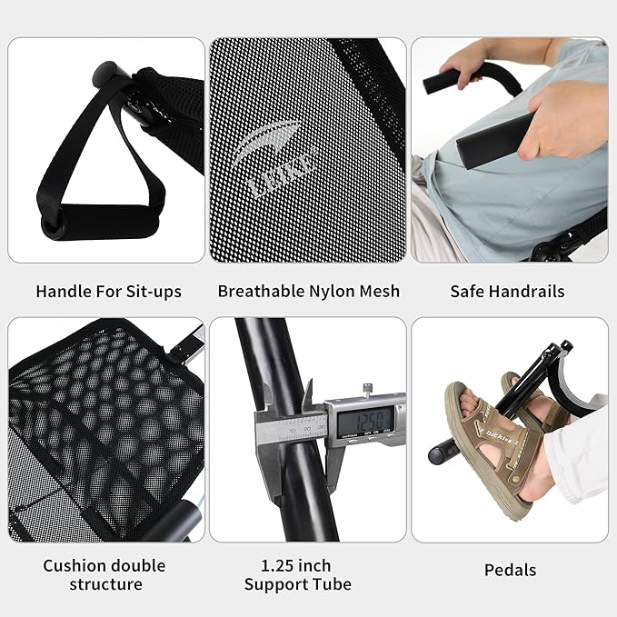 leikefitness Ab Exercise Chair Core Strengthening Lightweight Foldable