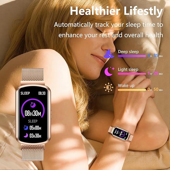 Health Fitness Tracker, Smart Watch with 24/7 Heart Rate and Blood Pressure Monitor, Activity Tracker with Blood Oxygen, 120 Sport Mode Waterproof Sleep Tracker for Women Men