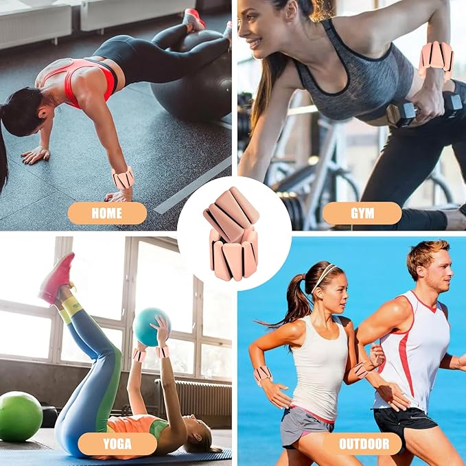 Adjustable Wearable Wrist Weights for Women and Man 2 (1lb (1lb Each)