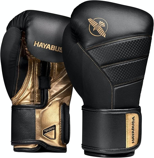 Hayabusa T3 Boxing Gloves for Men and Women Wrist and Knuckle Protection, Dual-X Hook and Loop Closure, Splinted Wrist Support, 5 Layer Foam Knuckle Padding