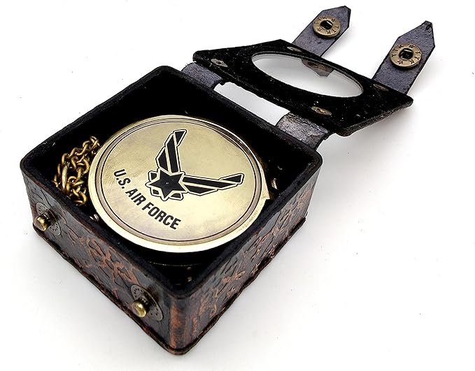 5MoonSun5's US AIR FORCE Engraved Brass Military Compass