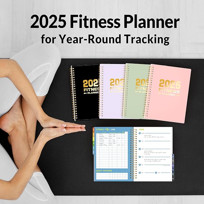 2025 Fitness Workout Journal Planner for Women & Men 2025 - 2025 Exercise 6.4" x 8.3" Fitness