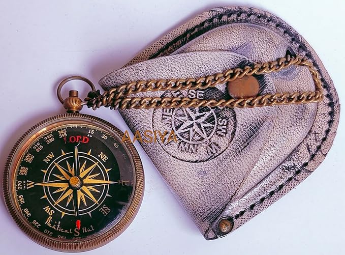 Lord is My Guide Brass Compass Gift Brass