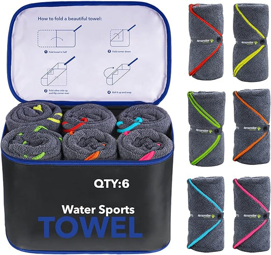 4Monster 4 Pack Microfiber Camping Towel Quick Dry