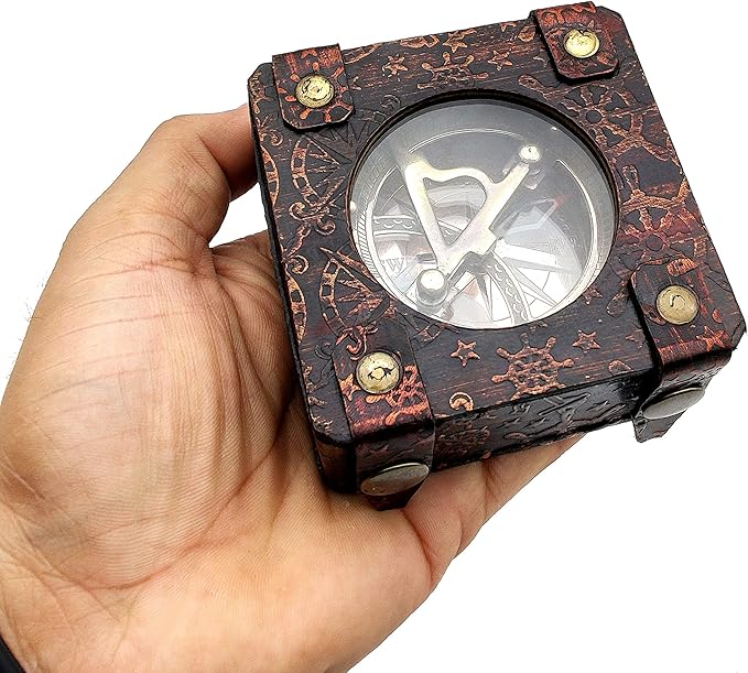 5MoonSun5's Antique Brass Sundial Compass Marine Boat Gift