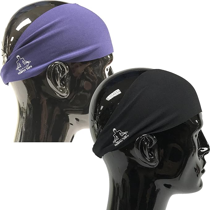 Headbands for Men and Women - Mens Sweatband & Sports Headband Moisture Wicking Workout Sweatbands for Running, Cross Training, Yoga and Bike Helmet Friendly