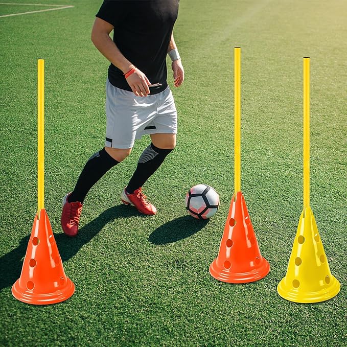 6 Sets Dog Agility Hurdle Cone Set Include 12 Agility 6 Agility