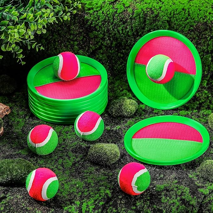 Libima Kids Toys Toss and Catch Game Set 40 Paddles 20 Balls