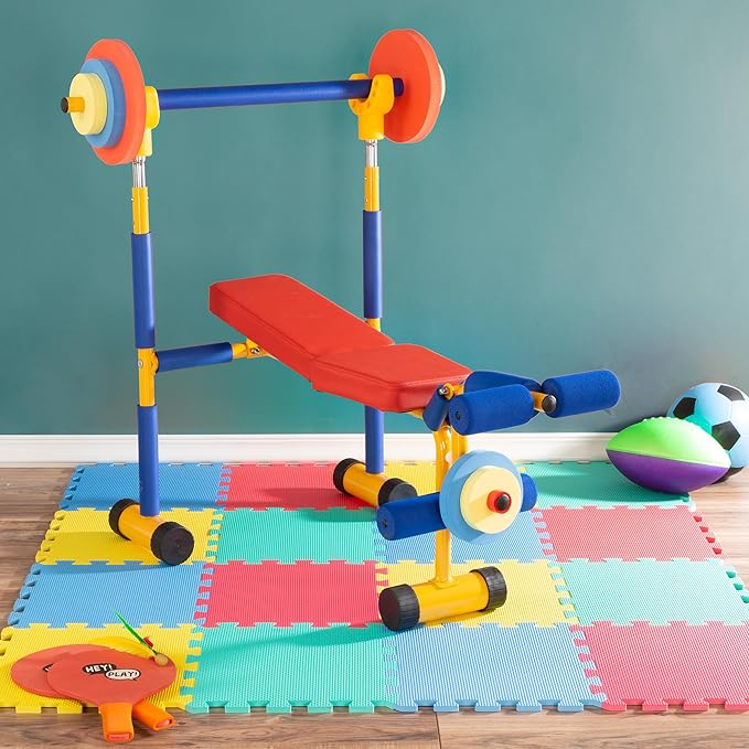 Hey! Play! Kids Weight Bench Set - Toddler 3 and