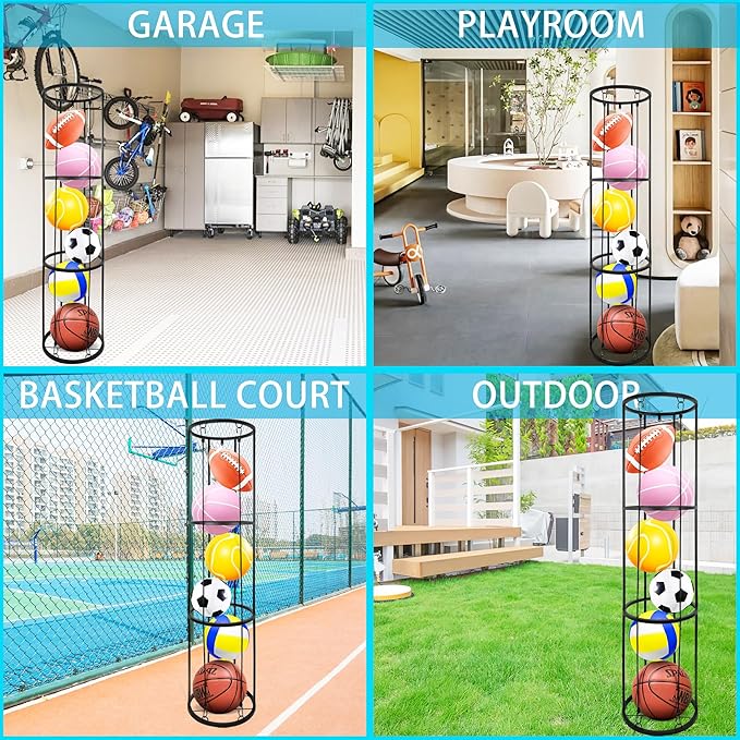 3 Layer Garage Ball Storage Rack