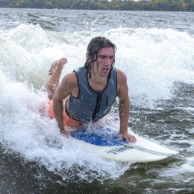 Mens Neoprene Wakesurf Comp Vest - Designed Exclusively for Wake Surfing, but Great for All Other Watersports Activities!