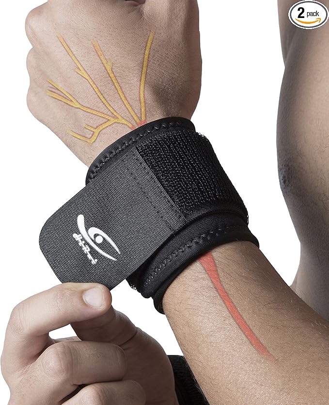 HiRui 2 PACK Wrist Compression Strap and Wrist