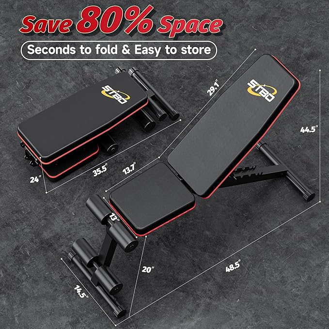 Adjustable Folding Weight Bench