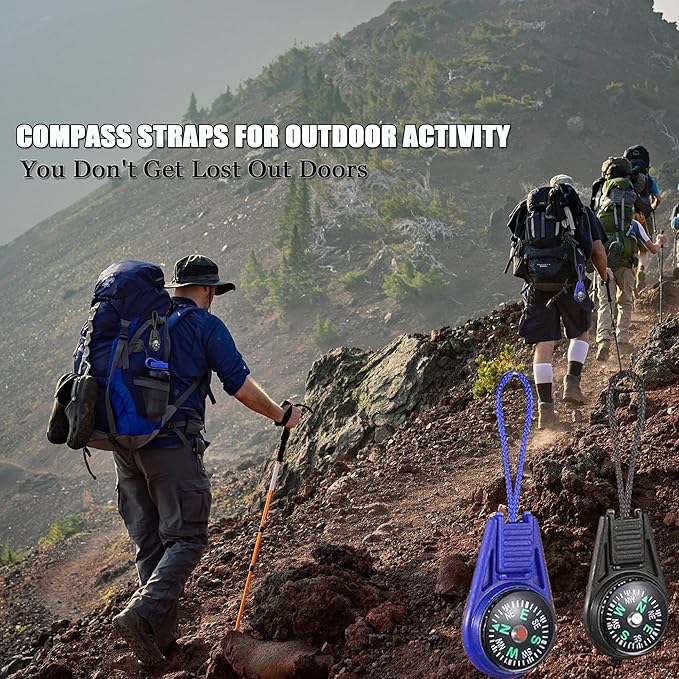 27 Pack Compass for Compass Hiking 9 Colors,