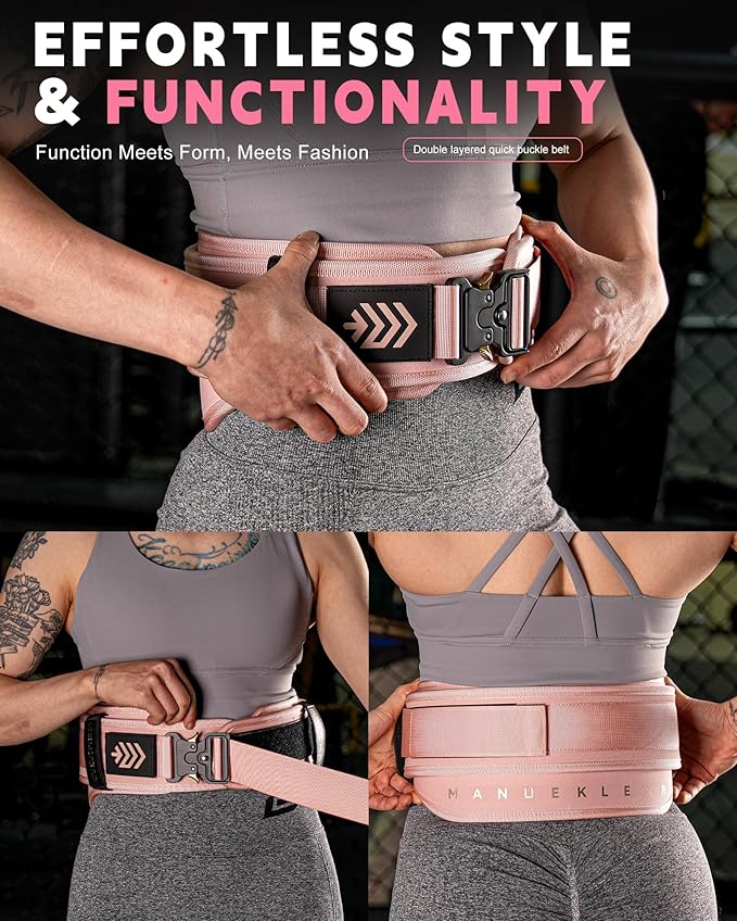 MANUEKLEAR Weight Lifting Belts for Men and Women